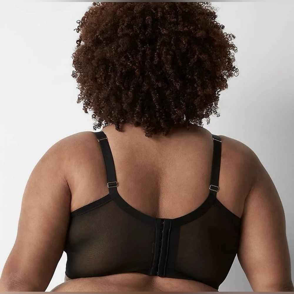 Cacique 46C Front Zip Bra Balconette Longline Black Lace⁠ - Picture 2 of 9